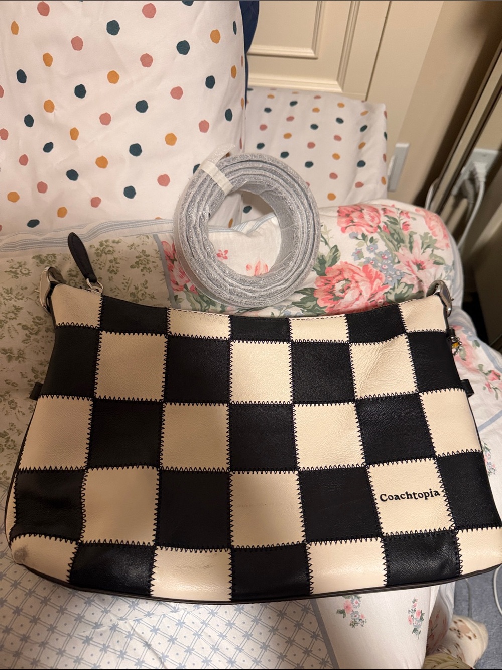 Coachtopia Alter/Ego Checkerboard Bag + NWT Crossbody Strap